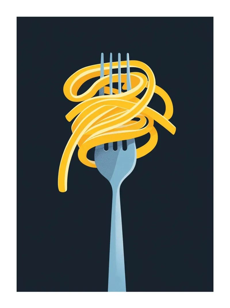 Spaghetti sur fourchette plexiglass da Spice & Style