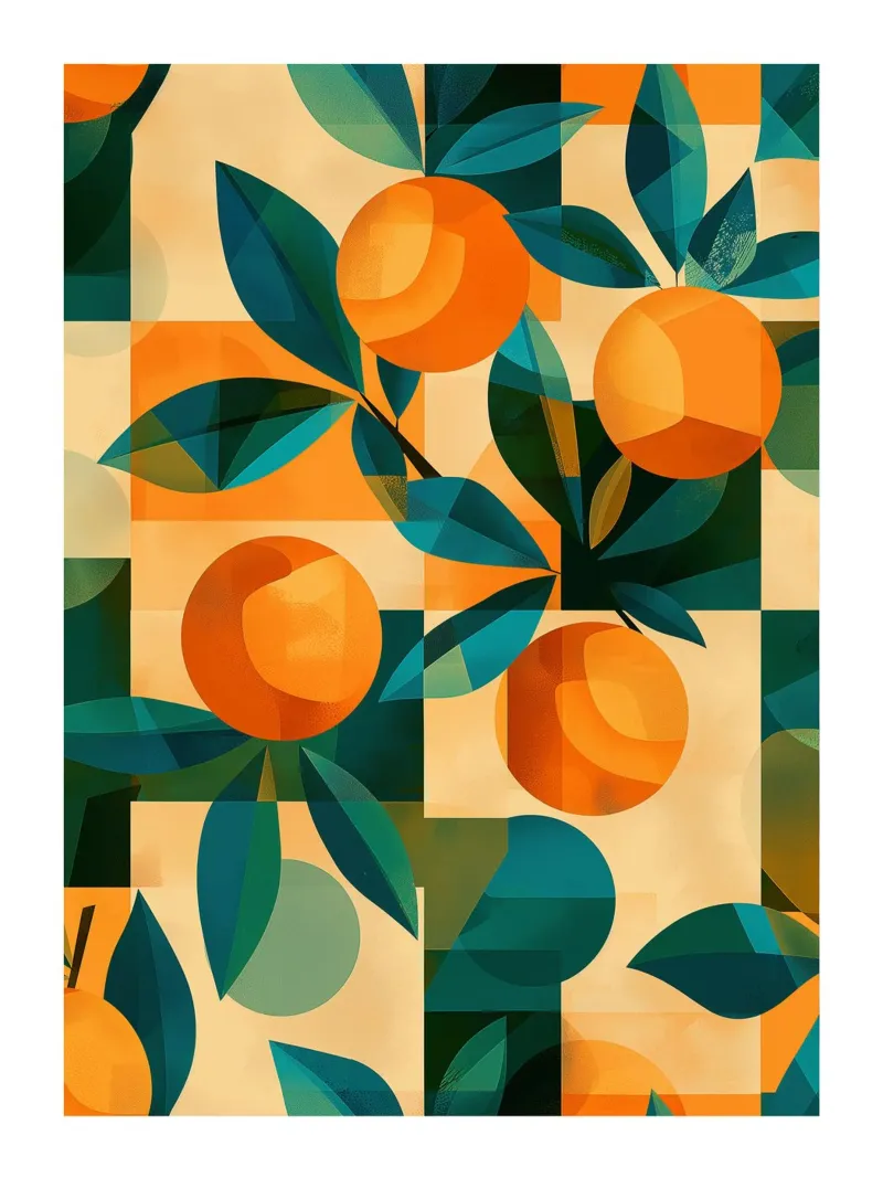 Armonia di agrumi poster con telaio in alluminio da Spice & Style