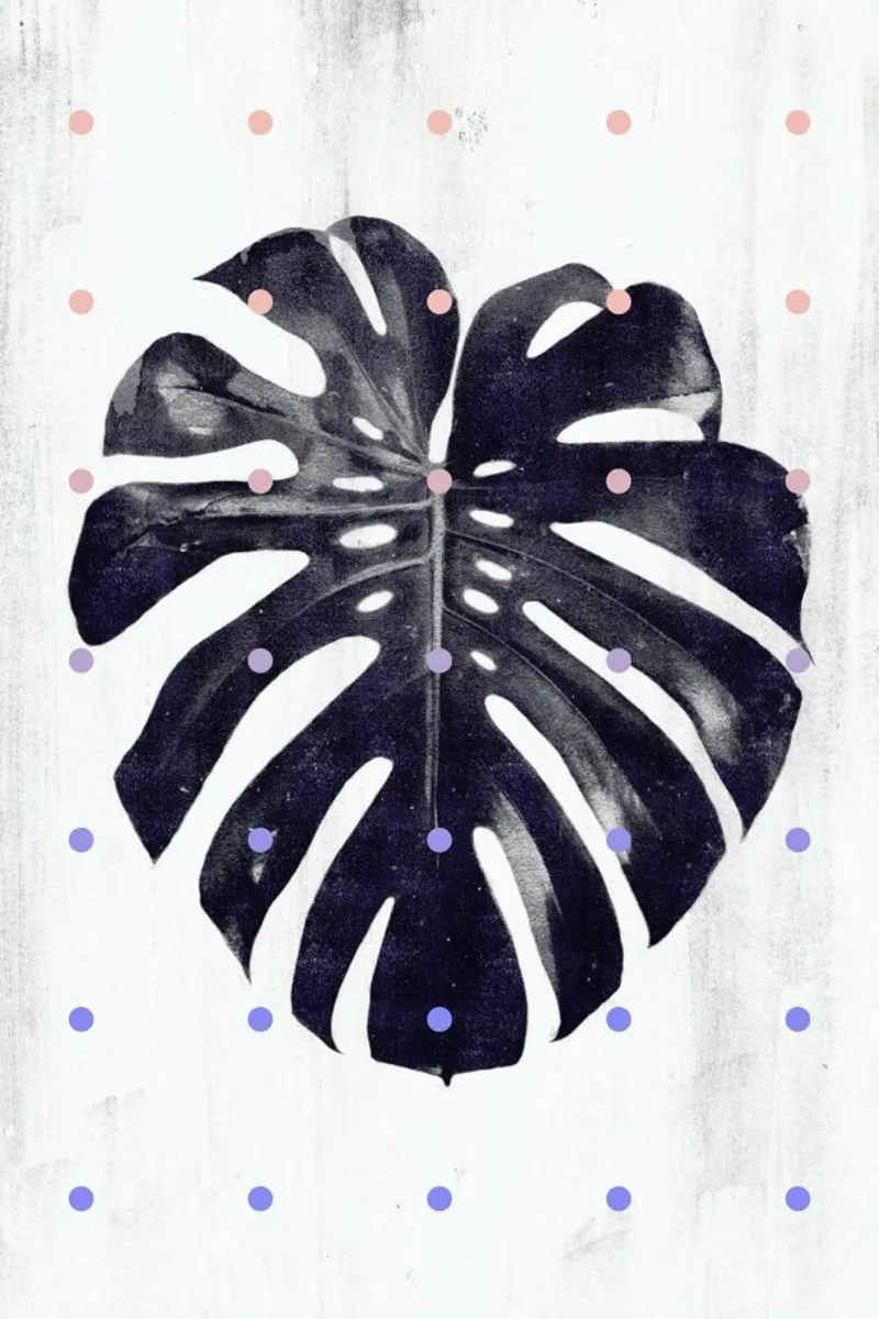 Monstera + dots pellicola backlit da STUDIO LEEMO