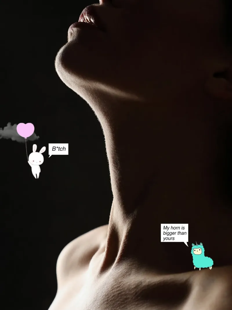 My horn is bigger poster con telaio in plastica da Hey Vincent