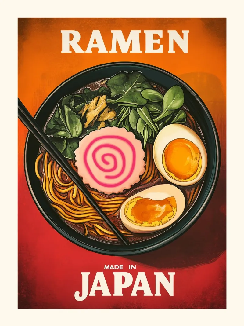 Traditional Japanese Ramen Poster canvas by Spice & Style