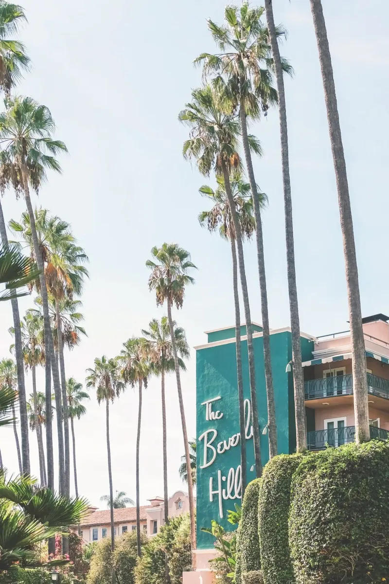 Los Angeles, VS I Architectuur midden jaren vijftig Beverly Hill canvas met Baklijst van Julie Travel Photography