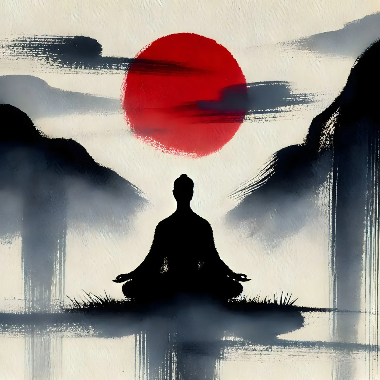 Meditazione - Stile Sumi-e carta hahnemühle da spiritual
