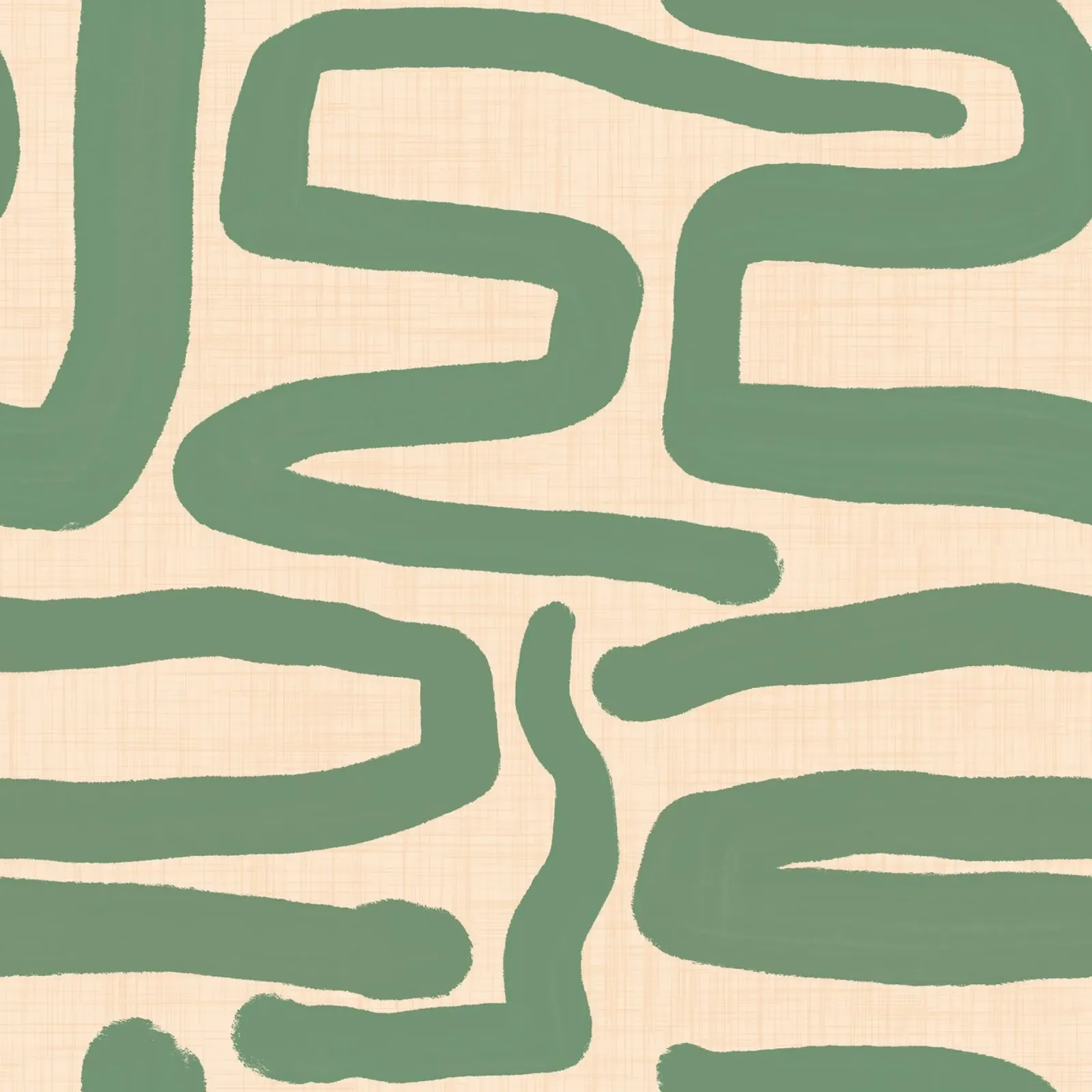 Labirinto astratto retrò - Linee moderne di metà secolo Salvia carta hahnemühle da susanacosta