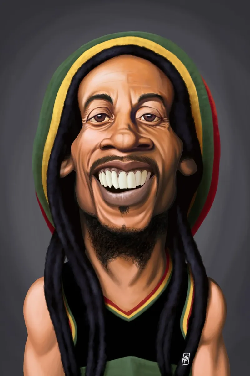 Bob Marley pellicola backlit da Rob Art | Illustration