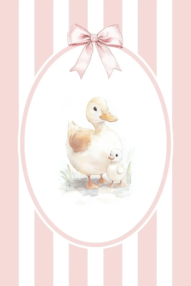 Illustrazione della famiglia di anatre poster da Jungle Joy Art