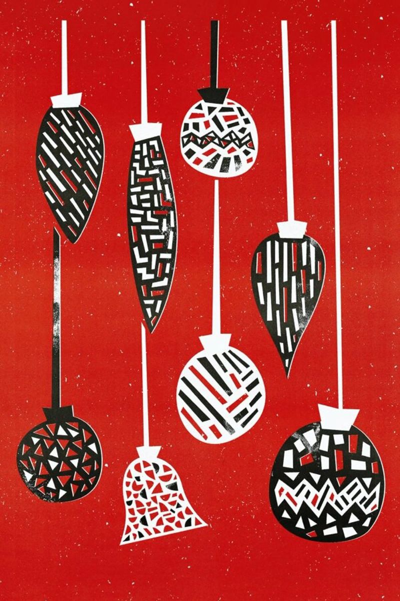 Baubles poster met kunststof frame van Fox & Velvet
