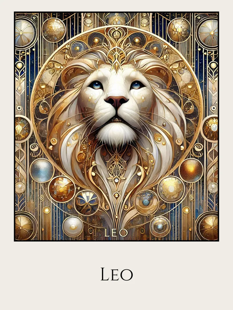 Sternzeichen Löwe Alu-Dibond von Art-Nouveau-Dsg