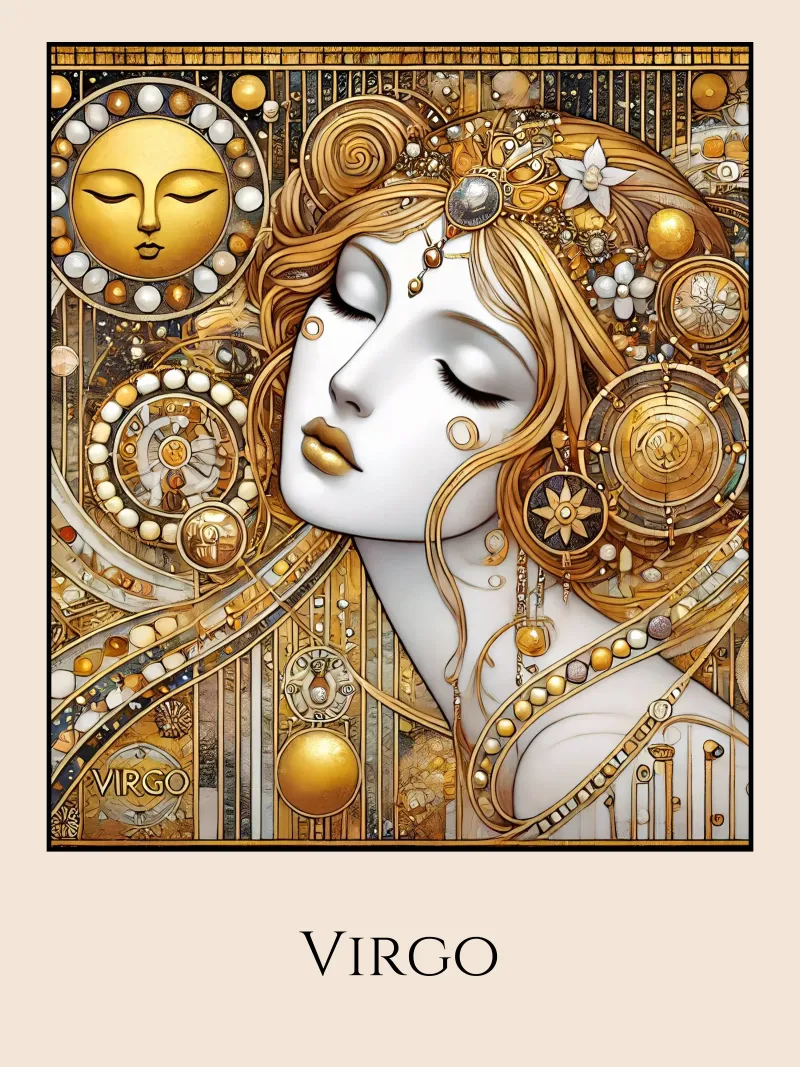 Sternzeichen Jungfrau Hahnemühle von Art-Nouveau-Dsg