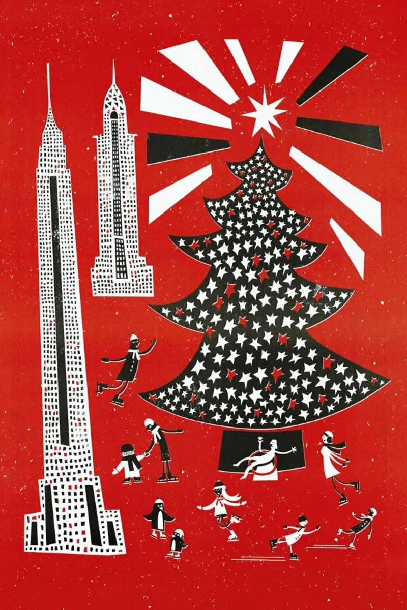 Christmas In New York alu-dibond by Fox & Velvet