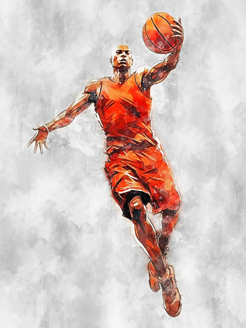 Basketball Color Gray B hahnemühle by Mateo