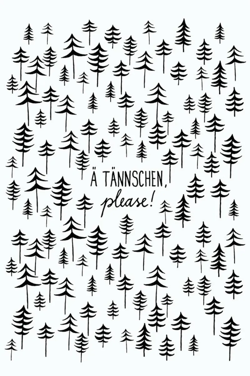 Ä Tännschen poster with aluminum frame by typealive