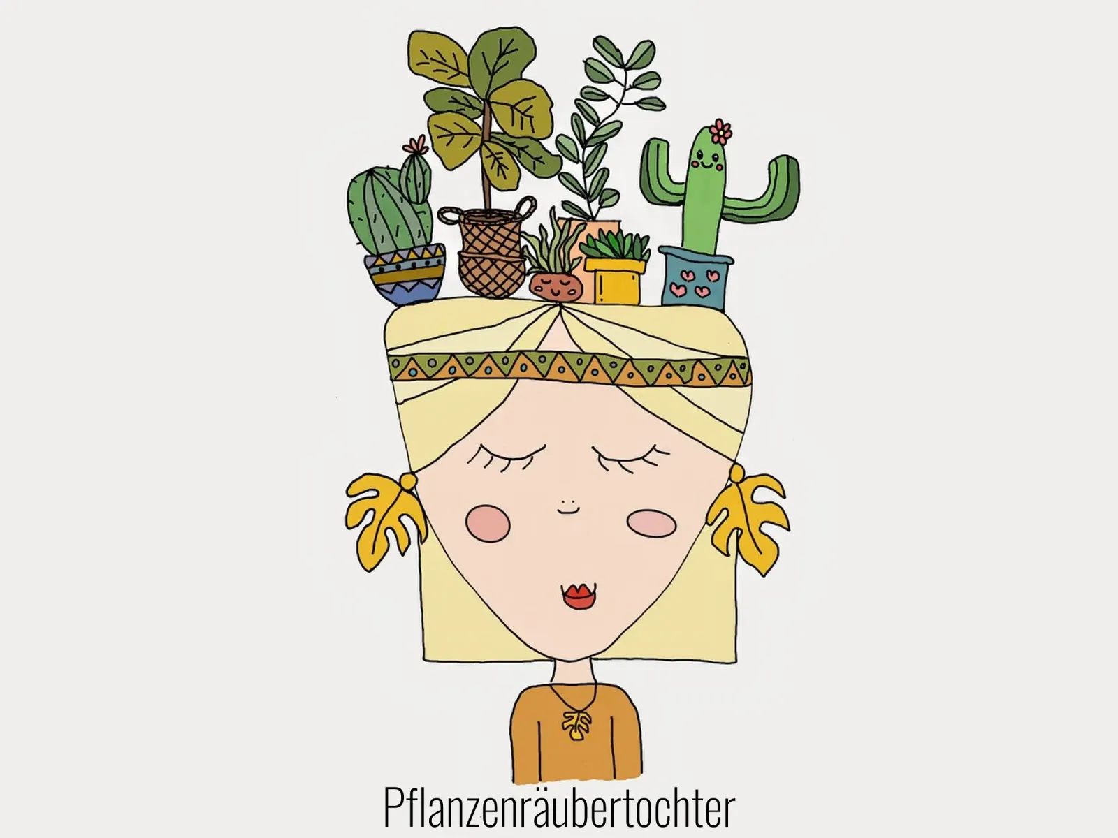 Plant robber's daughter poster with wooden frame by littlereminder