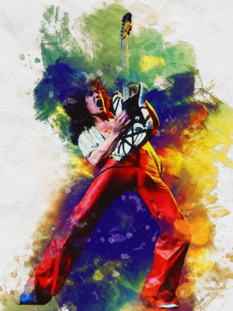 Schmutzfleck von Eddie Van Halen Poster von Gunawan Rb