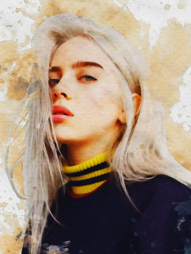 Smudge Ritratto Billie Eilish pellicola backlit da Gunawan Rb