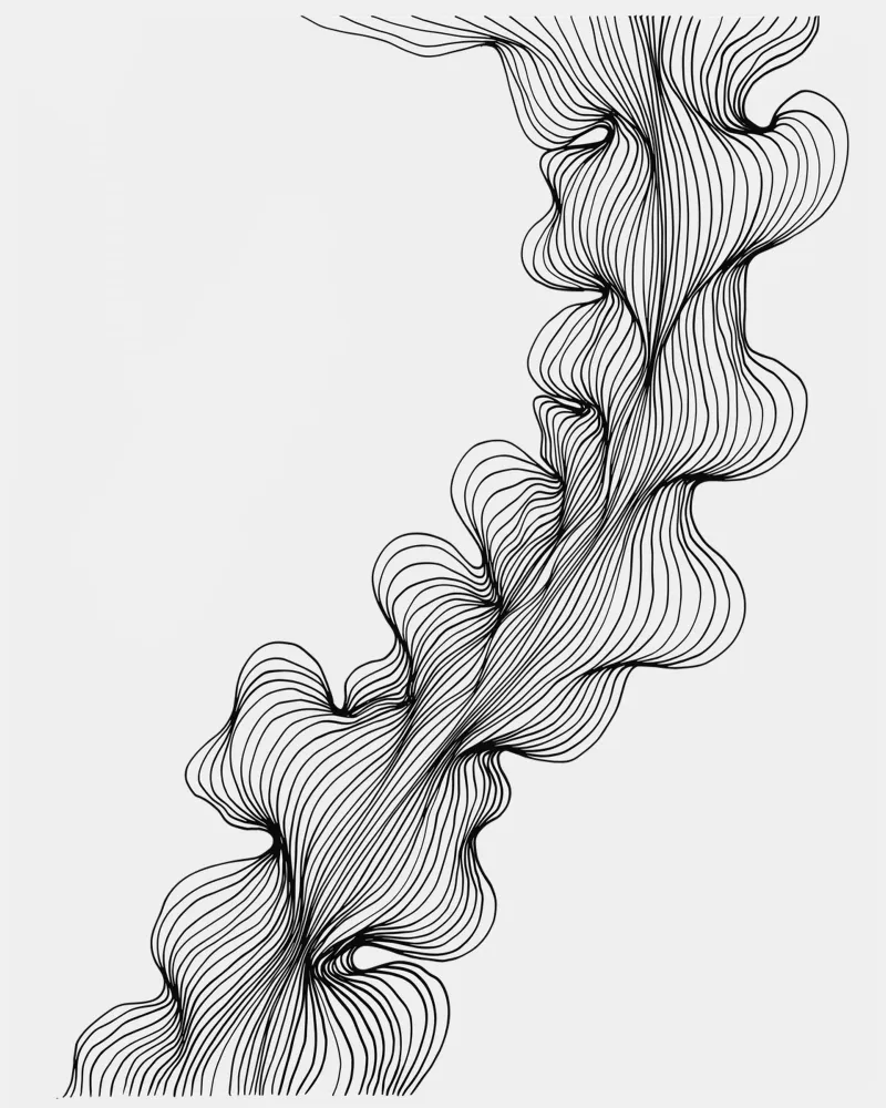 Line poetry - a play of structure and lightness canvas by Kunst und Kontrast