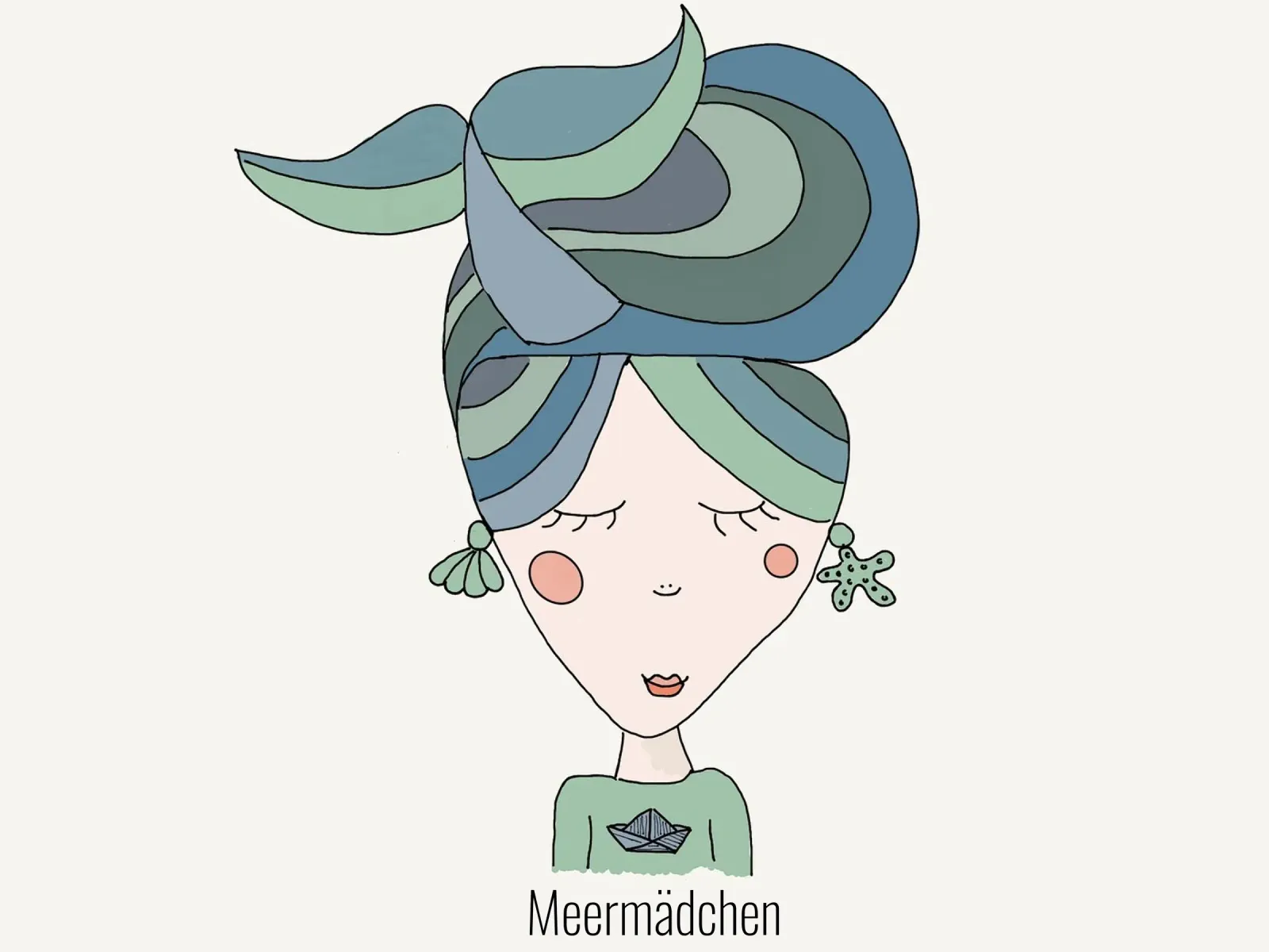 Ragazza di mare alluminio dibond da littlereminder