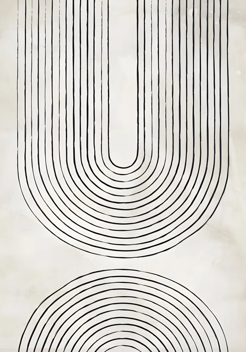 Trajectoires infinies - L'art abstrait des lignes toile de Kunst und Kontrast