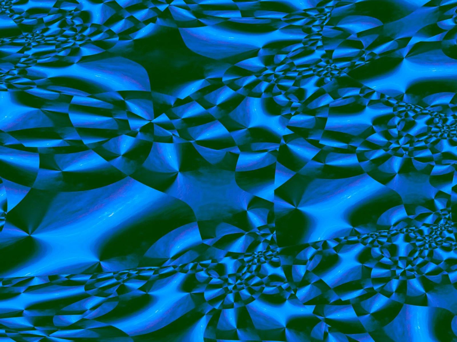 Abstraktes 3D geometrisches Muster in blau und schwarz Hahnemühle von Something for you