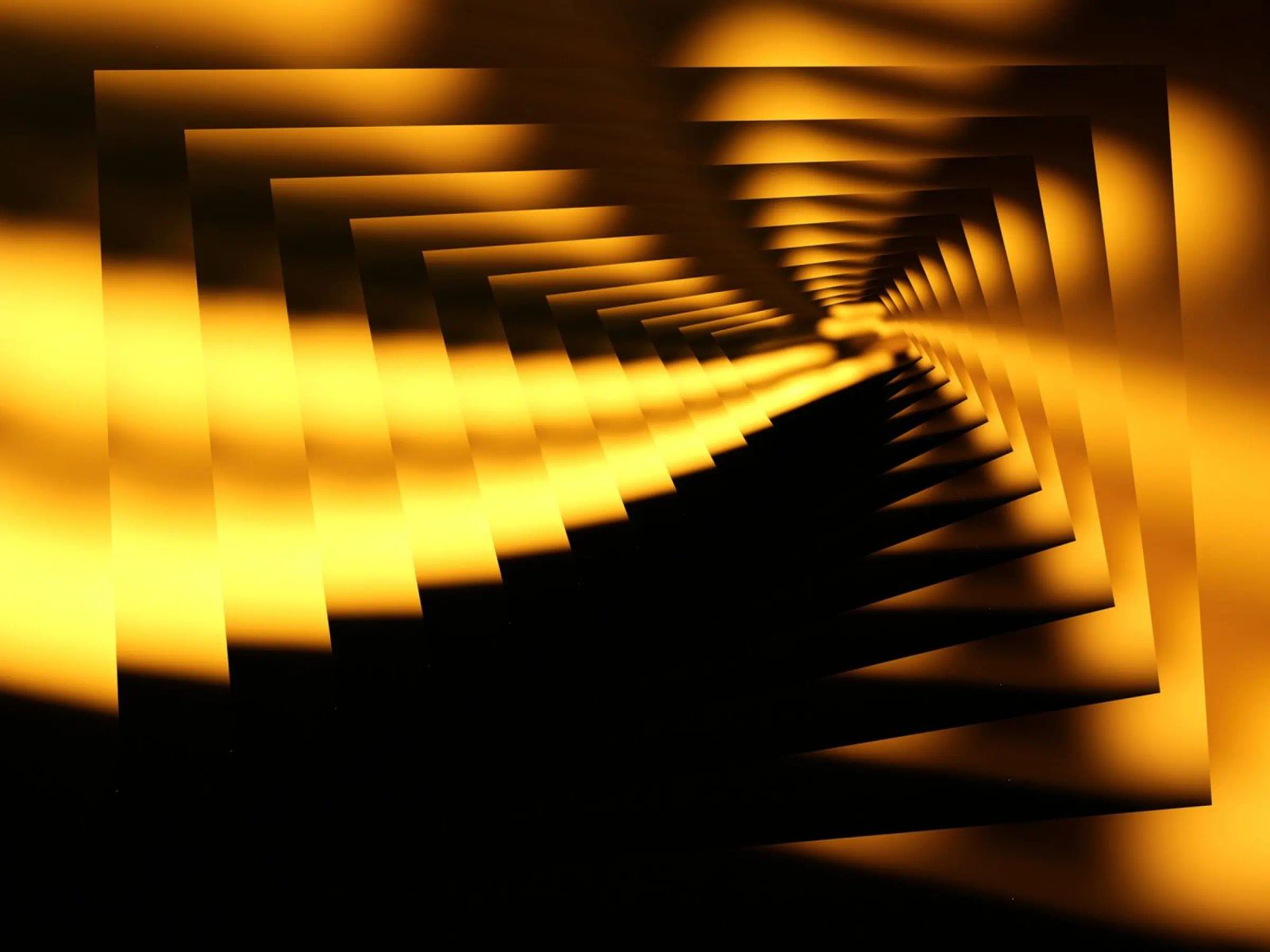 Abstract dynamic pattern in yellow and black canvas by Something for you