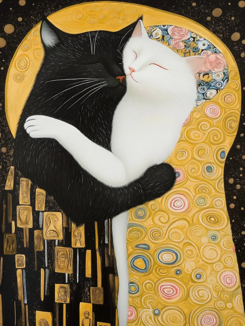 The Kitty Kiss poster by Art Center