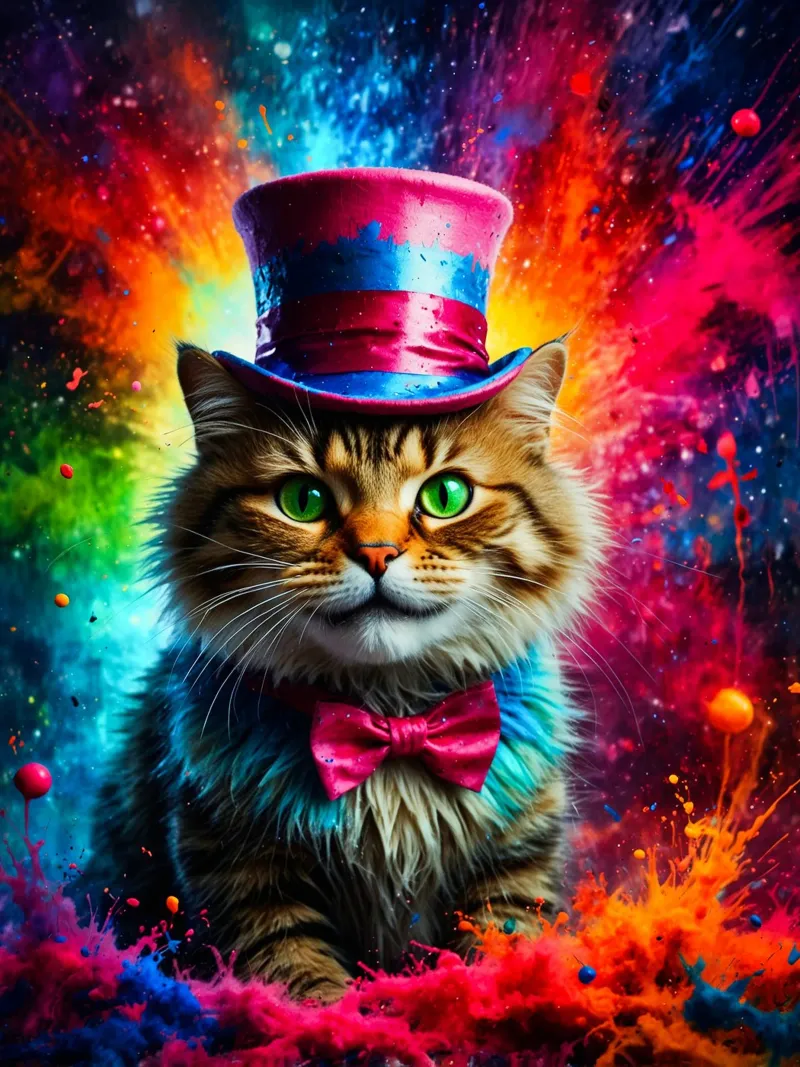gatto con cappello pellicola backlit da ArtDesign by KBK