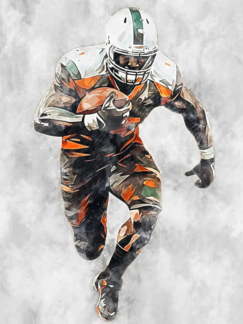 American Football Color Gray E poster with plastic frame by Mateo