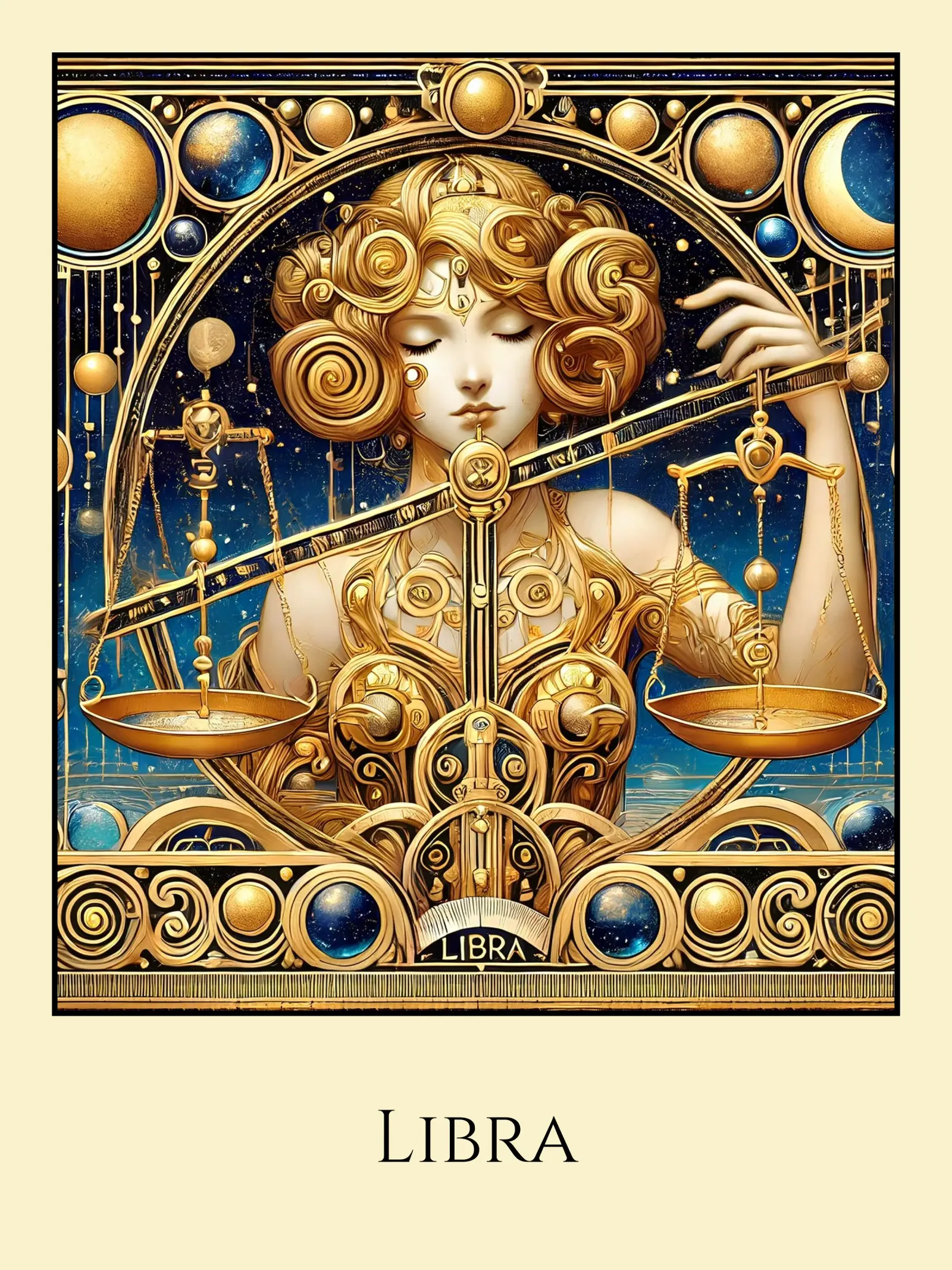 Segno zodiacale Bilancia pellicola backlit da Art-Nouveau-Dsg