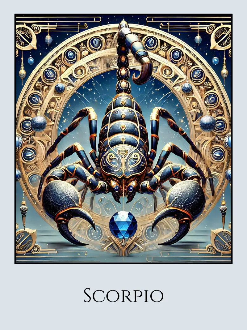Segno zodiacale Scorpione alluminio dibond da Art-Nouveau-Dsg