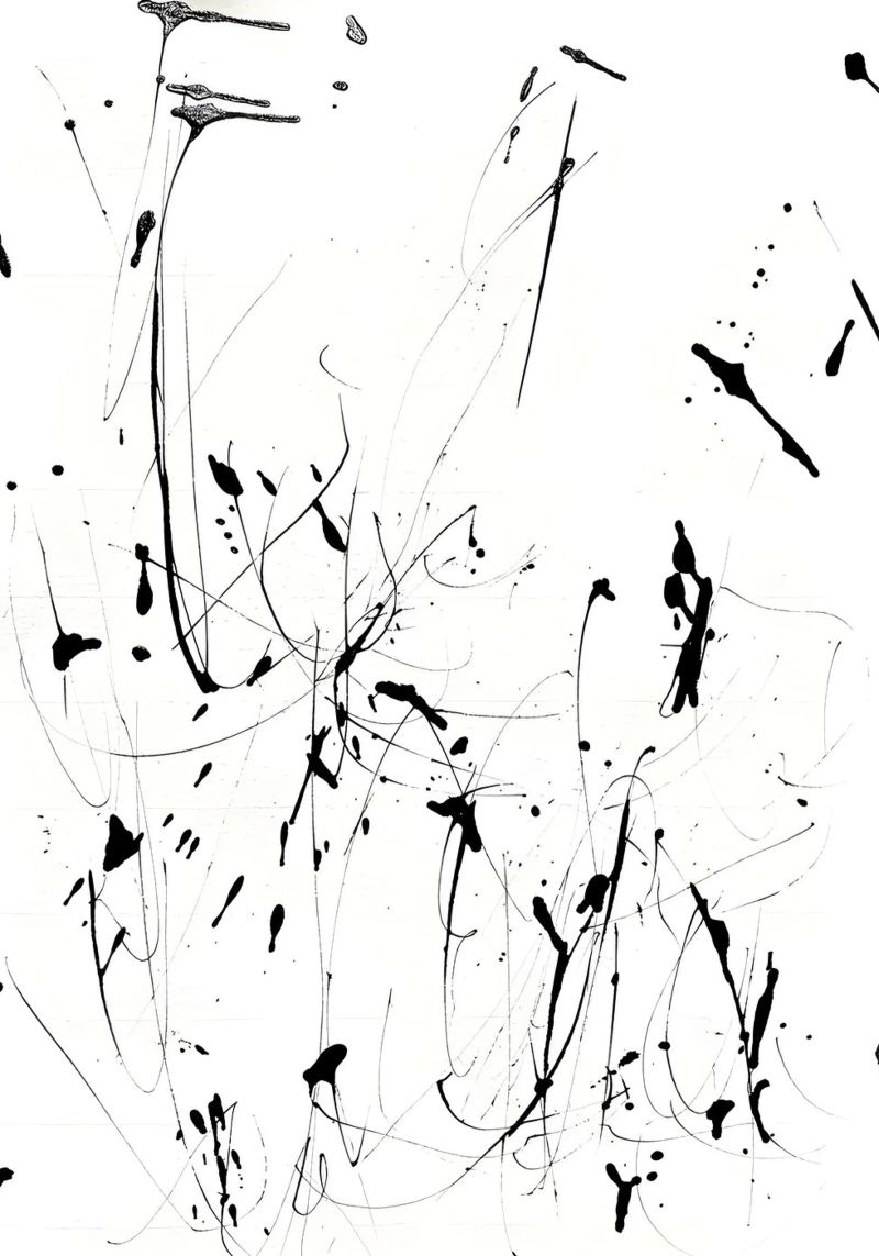 Chaos and harmony - modern splatter design canvas by Kunst und Kontrast