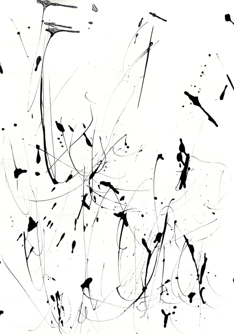 Chaos et harmonie - Un design moderne de splatter toile de Kunst und Kontrast