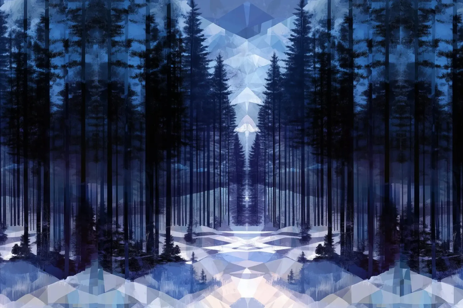 Snow Emerge - forest path pellicola backlit da The Quiet Senju