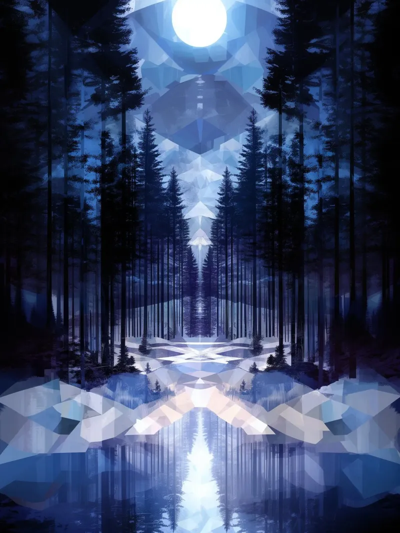 Snow emerge -  forest path, icon pellicola backlit da The Quiet Senju