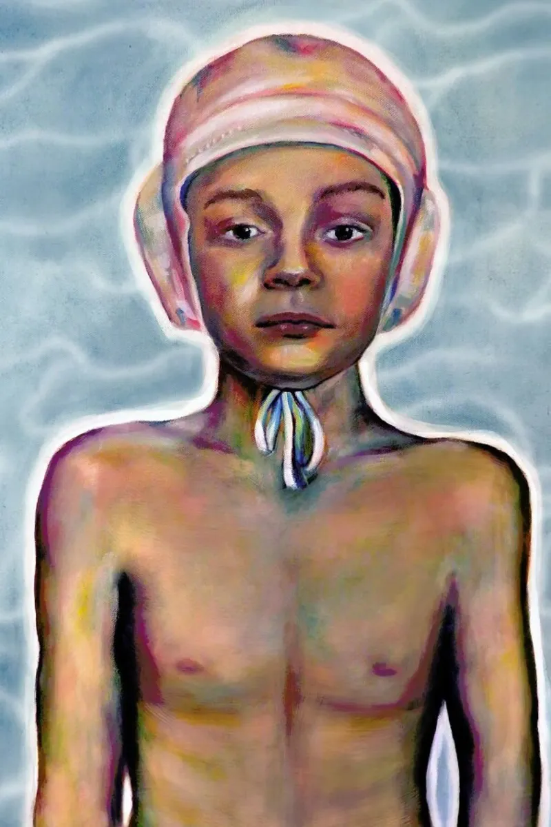 Swimming Boy acrylic glass by Laura O'Connor