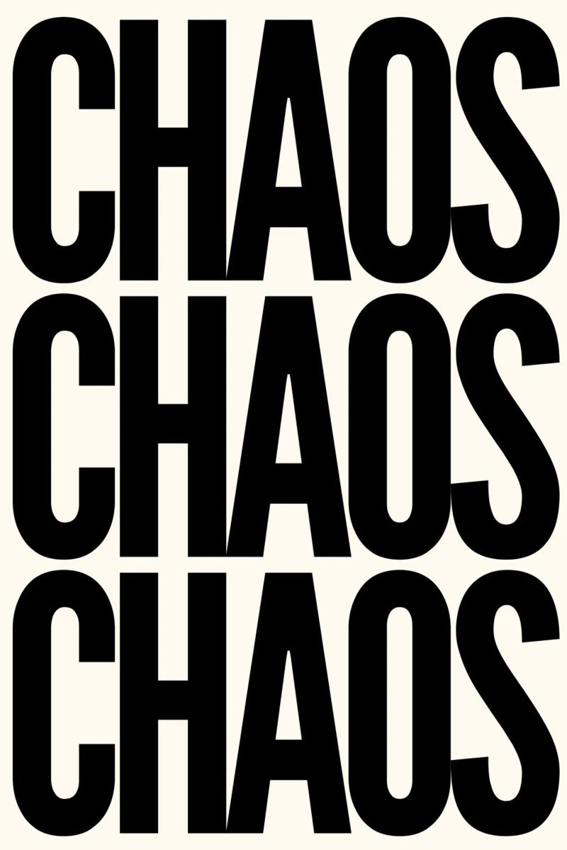 Chaos Chaos Chaos canvas by NORDLICHT DESIGNS