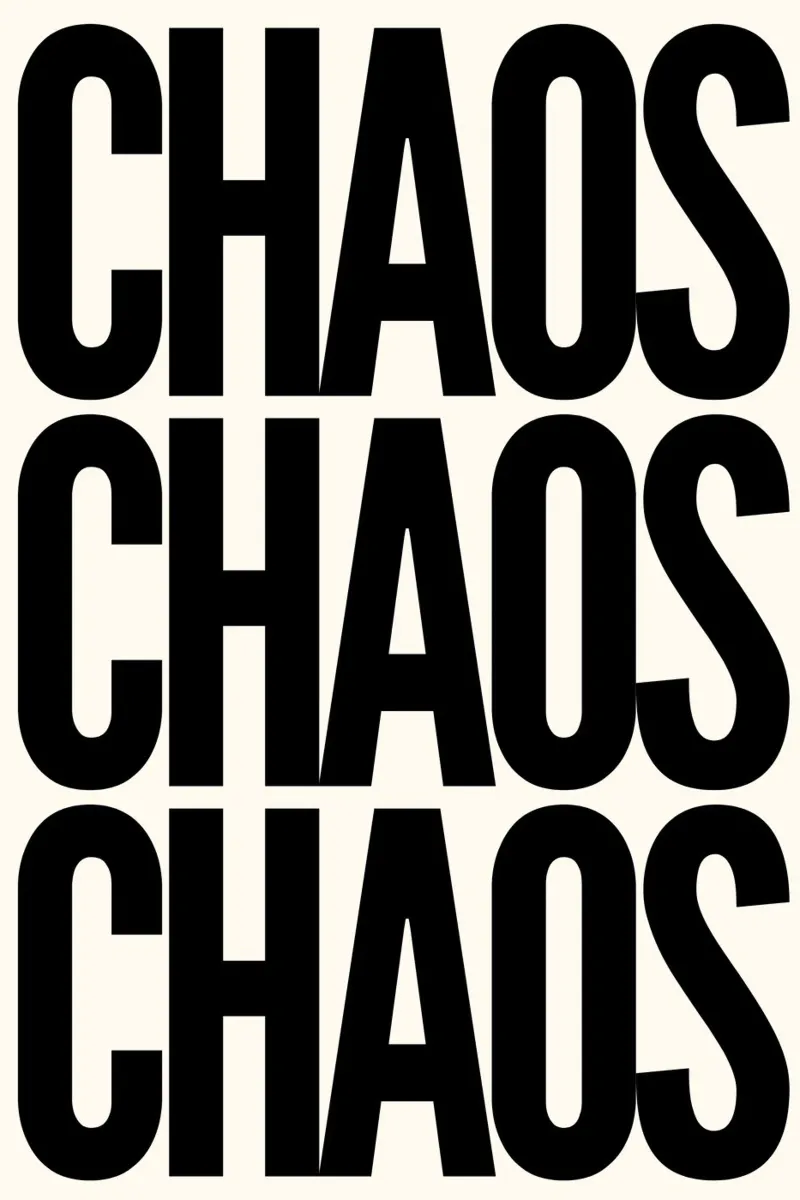 Chaos Chaos Chaos tela da NORDLICHT DESIGNS