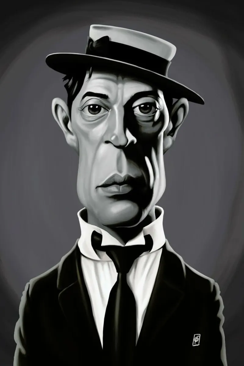 Buster Keaton pellicola backlit da Rob Art | Illustration