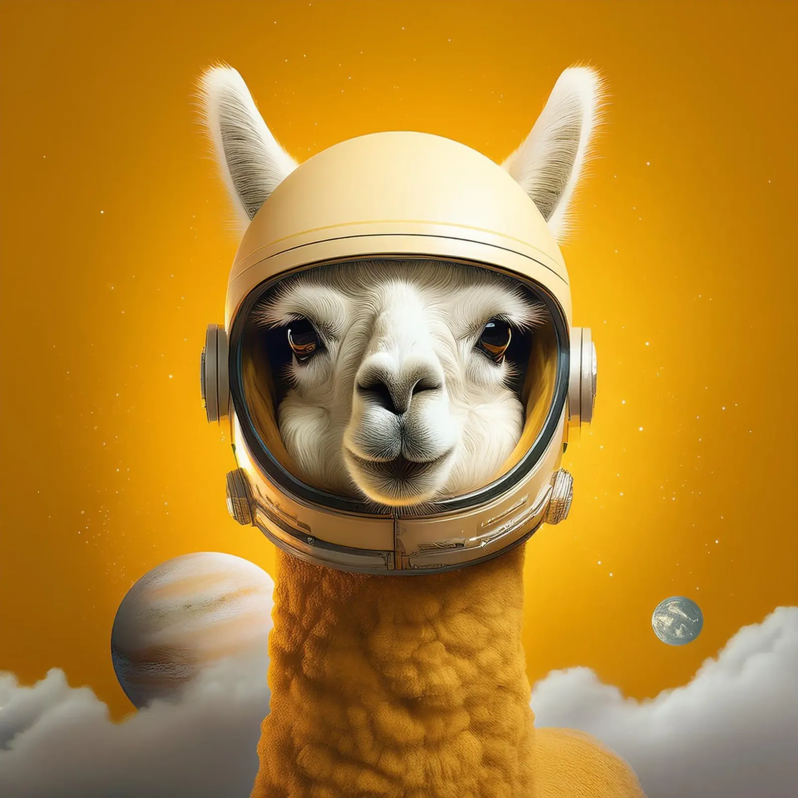 Astronaut Llama Adventure in Space – Fun Wall Art Print canvas by FlexiDesignsByK