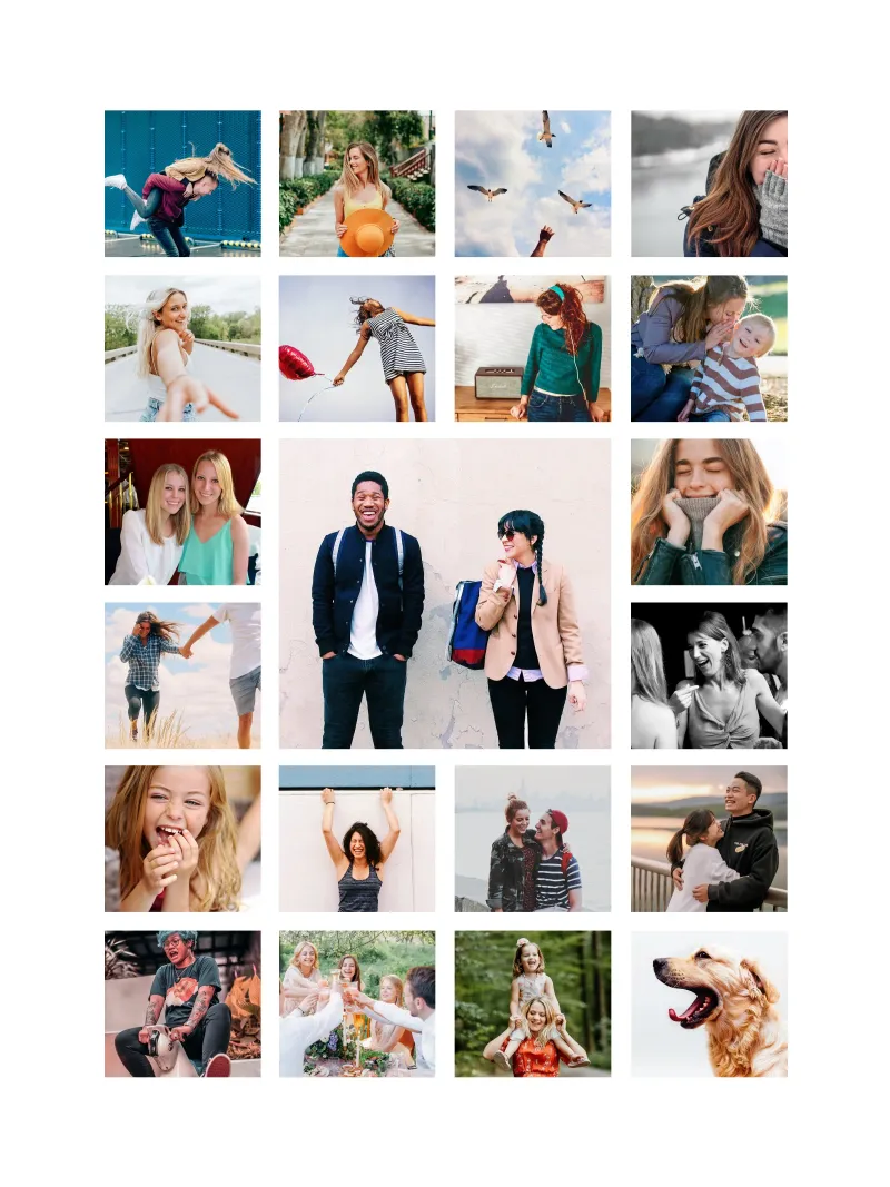 Funny Moments poster with wooden frame by Bildschön | Fotocollagen