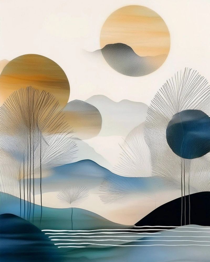 Landscape, abstract, art #5 poster by Hightown Design