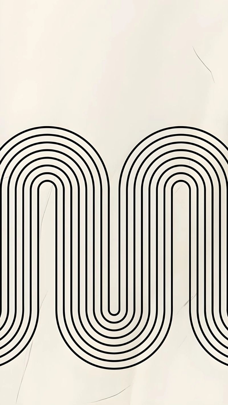 Modern aesthetics - Abstract waveforms canvas by Kunst und Kontrast