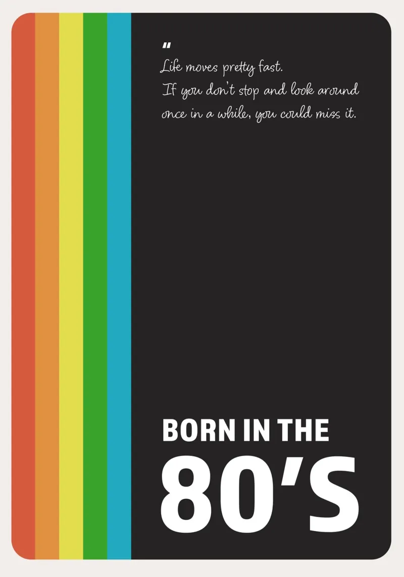 Geboren in den 80er Jahren Poster mit Kunststoffrahmen von Ayleen