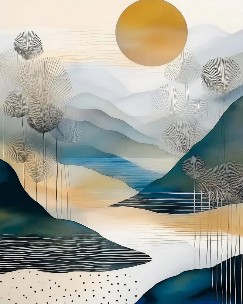 Landscape, abstract, art #6 pellicola backlit da Hightown Design