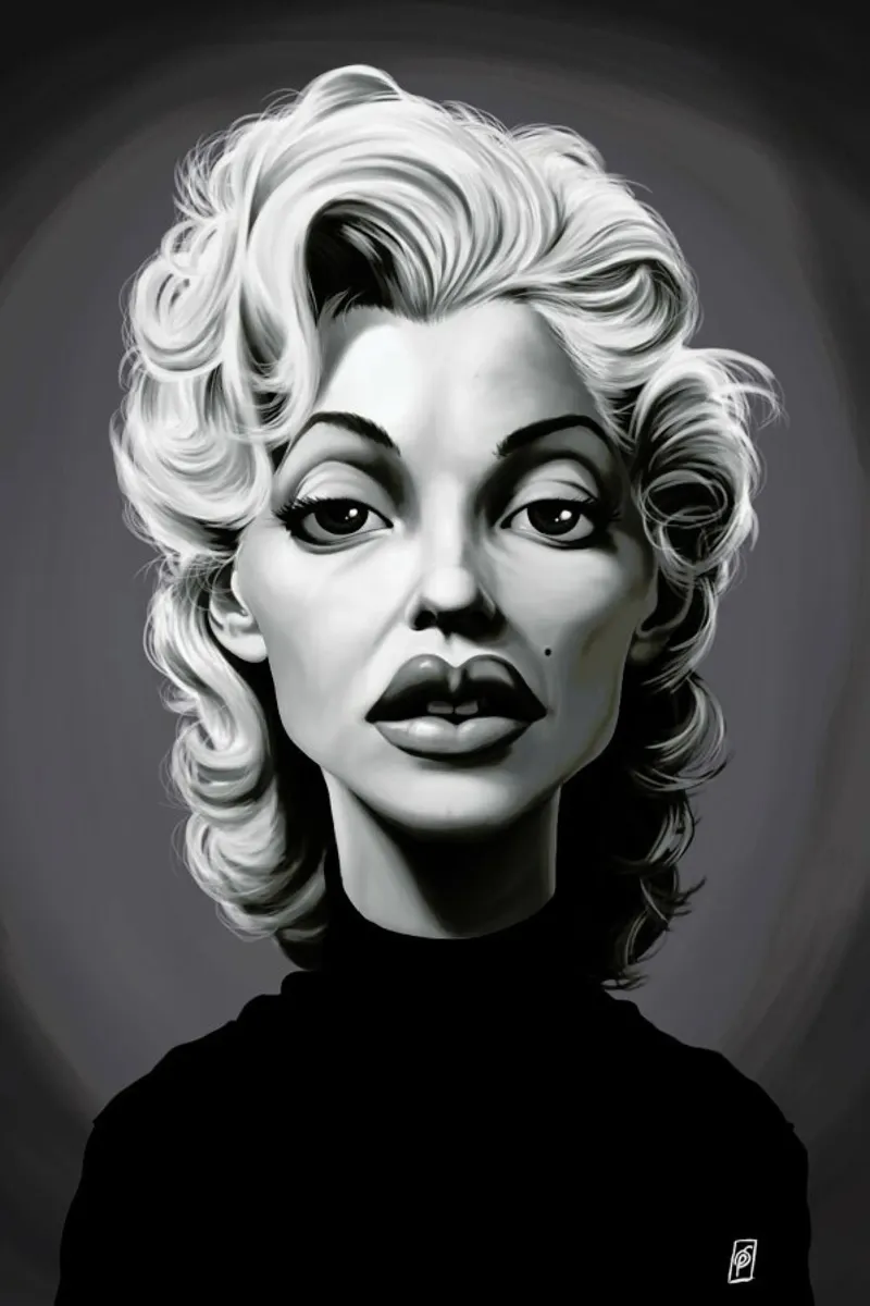 Marylin Monroe poster with plastic frame by Rob Art | Illustration