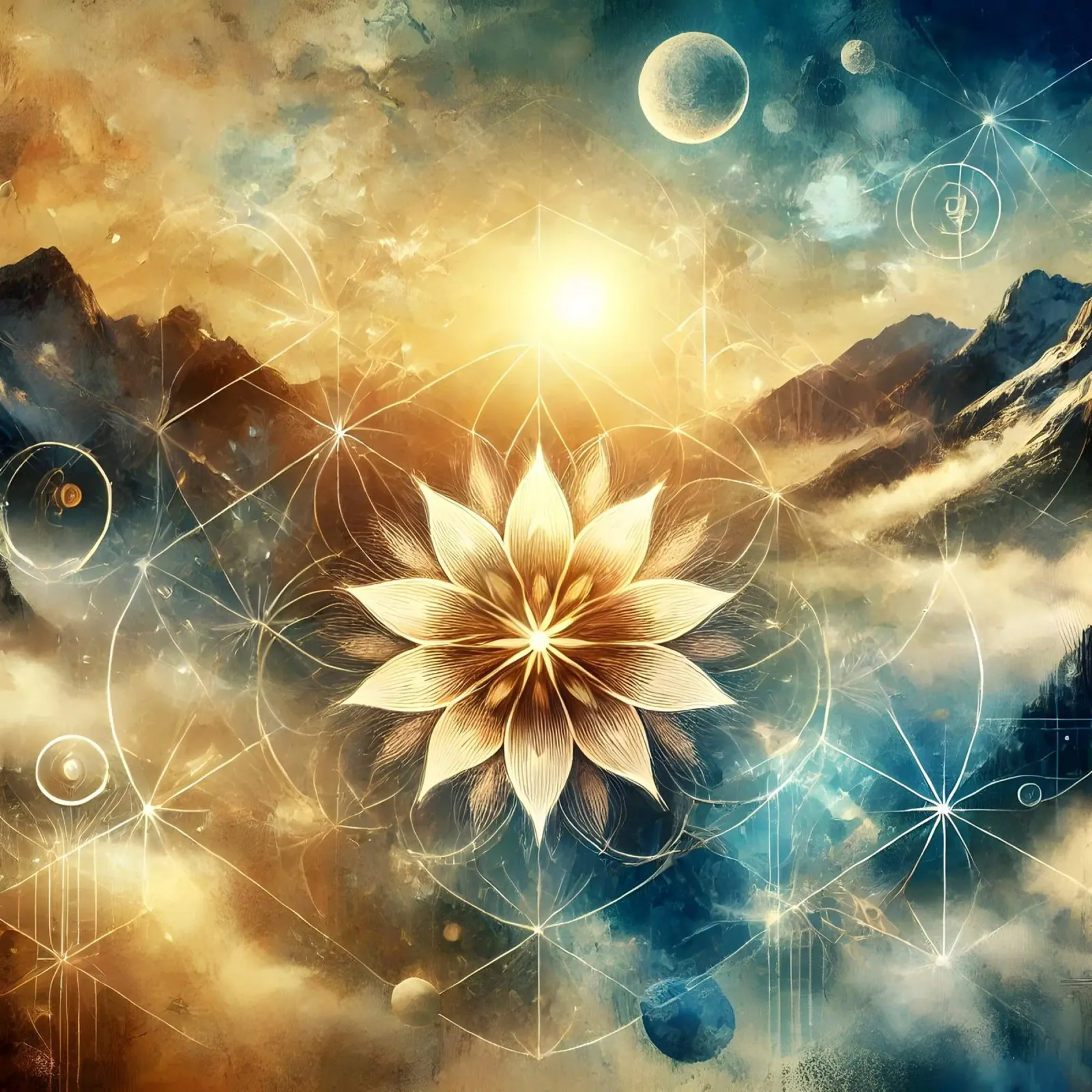 Flower of life - watercolour style acrylic glass by spiritual