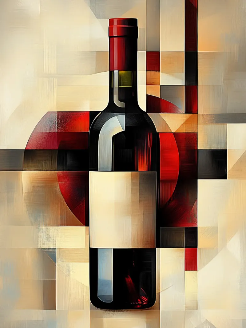 Bottle of red wine poster by Spice & Style