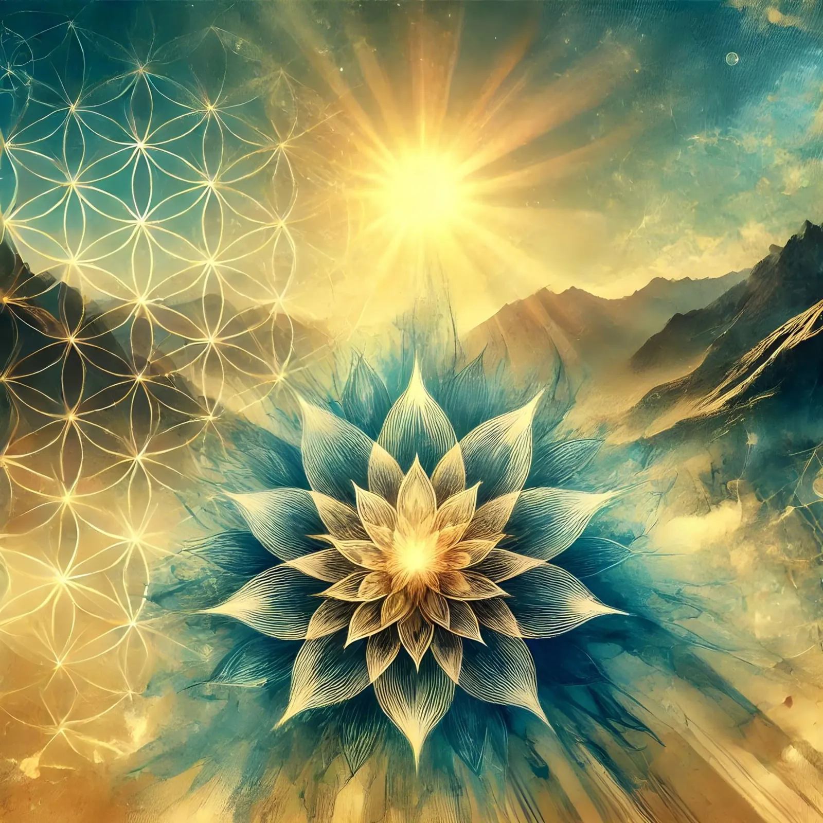 Flower of life - watercolour style acrylic glass by spiritual