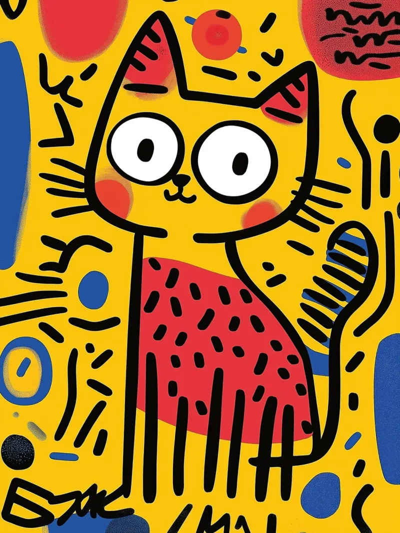 Cartoon Cat alu-dibond by Art Center