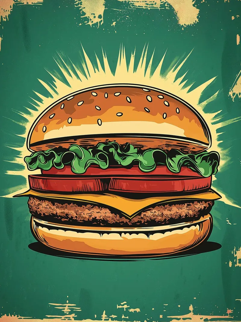 Hamburger appetitoso plexiglass da Spice & Style