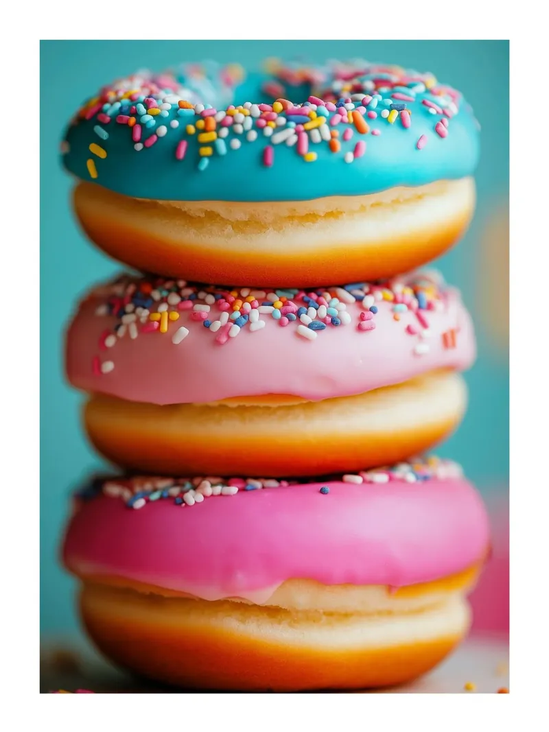 Ciambelle gourmet e colorate poster con telaio in plastica da Spice & Style